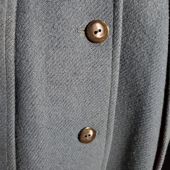 *RARE* Vintage 1970's Pendleton Navy Blue Virgin Wool Poncho Cape - Picture 7 of 8